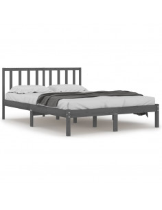 Giroletto Grigio in Legno Massello di Pino 200x200 cm 2