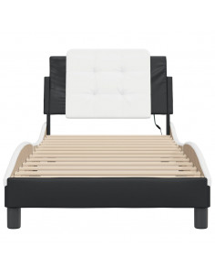 Giroletto con Luci LED Nero e Bianco 80x200 cm in Similpelle 2