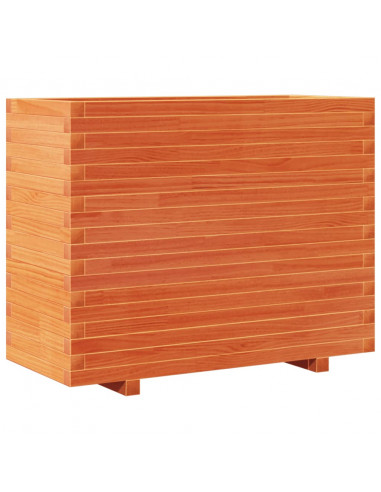 Fioriera Giardino Marrone Cera 90x40x72 cm Legno Massello Pino