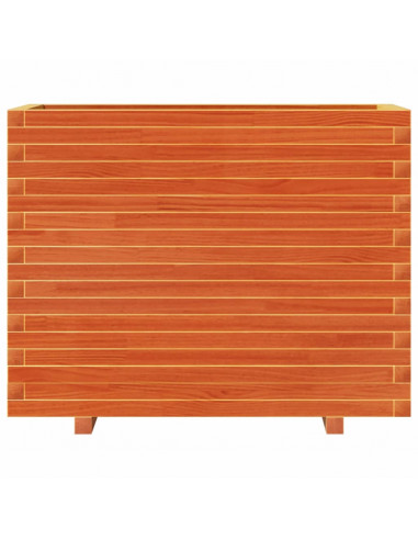 Fioriera Giardino Marrone Cera 90x40x72 cm Legno Massello Pino