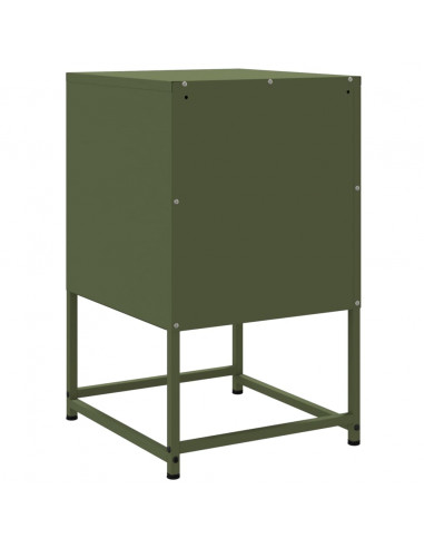 Comodino Verde Oliva 36x39x60,5 cm in Acciaio