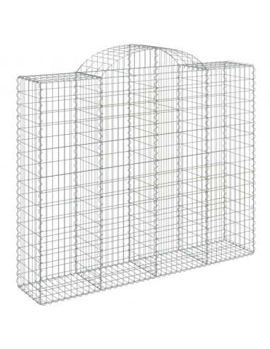 Cesti Gabbioni ad Arco 8 pz 200x50x160/180 cm Ferro Zincato