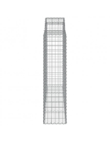 Cesti Gabbioni ad Arco 8 pz 200x50x160/180 cm Ferro Zincato