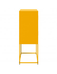 Credenza Giallo Senape 68,5x38,5x107 cm in Acciaio 2
