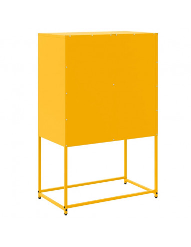 Credenza Giallo Senape 68,5x38,5x107 cm in Acciaio