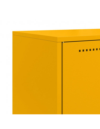 Credenza Giallo Senape 68,5x38,5x107 cm in Acciaio