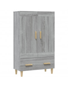 Credenza Grigio Sonoma 70x31x115 cm in Legno Multistrato 2