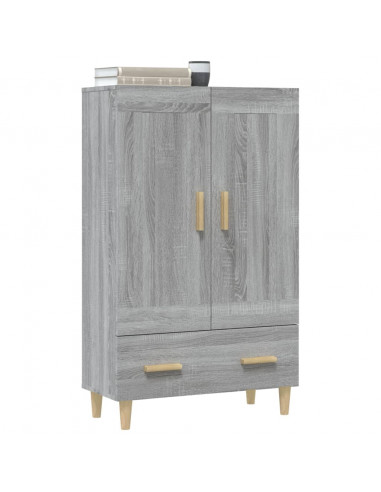 Credenza Grigio Sonoma 70x31x115 cm in Legno Multistrato