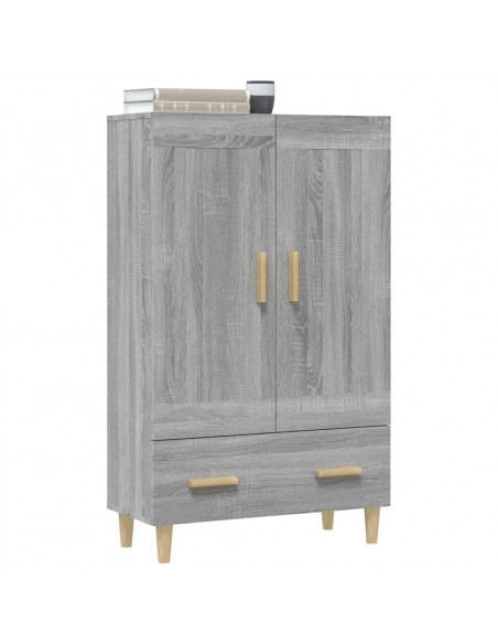 Credenza Grigio Sonoma 70x31x115 cm in Legno Multistrato