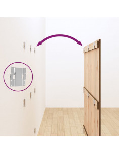 Testiera da Parete Miele 127,5x3x110 cm Legno Massello di Pino