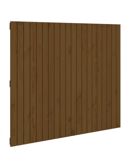 Testiera da Parete Miele 127,5x3x110 cm Legno Massello di Pino
