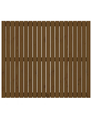 Testiera da Parete Miele 127,5x3x110 cm Legno Massello di Pino