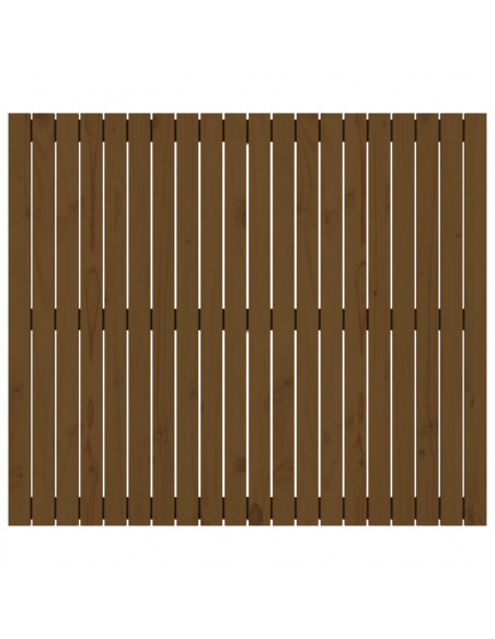 Testiera da Parete Miele 127,5x3x110 cm Legno Massello di Pino