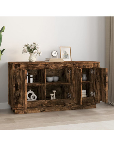 Credenza Rovere Fumo 102x35x55 cm in Legno Multistrato