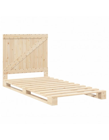 Giroletto con Testiera 100x200 cm Legno Massello di Pino