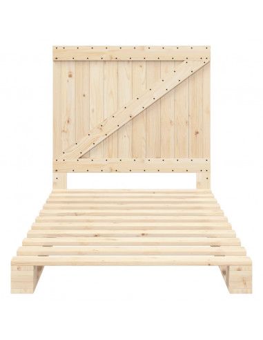 Giroletto con Testiera 100x200 cm Legno Massello di Pino