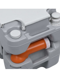 WC Portatile per Campeggio Grigio 20+10 L