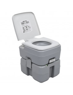WC Portatile per Campeggio Grigio 20+10 L 2