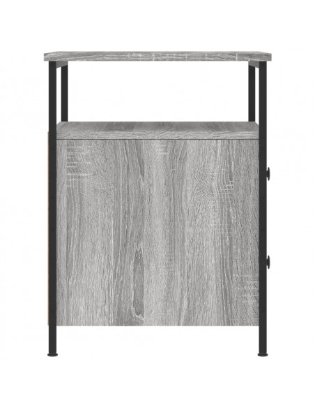 Comodino Grigio Sonoma 44x45x60 cm in Legno Multistrato