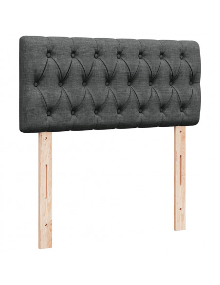 Giroletto a Molle con Materasso Grigio Scuro 80x200 cm Tessuto
