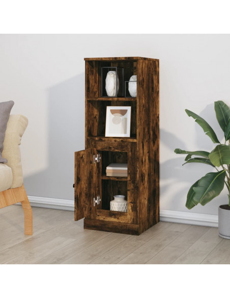 Credenza Rovere Fumo 36x35,5x103,5 cm in Legno Multistrato