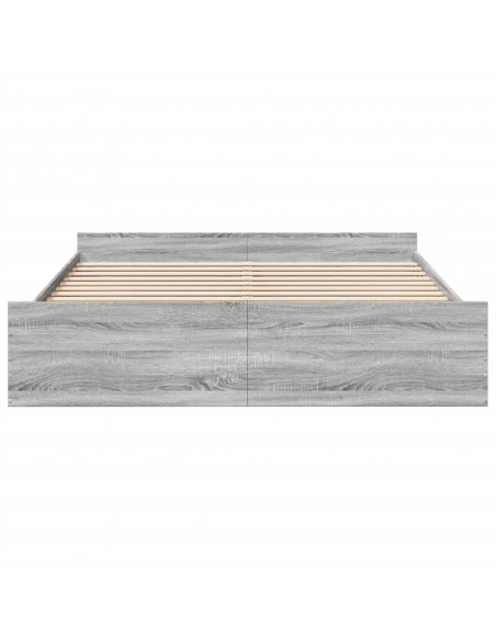 Giroletto Cassetti Grigio Sonoma 180x200 cm Legno Multistrato