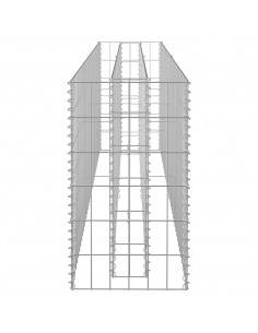 Gabbione Letto Rialzato in Acciaio Zincato 180x30x60 cm