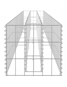 Gabbione Letto Rialzato in Acciaio Zincato 270x30x30 cm