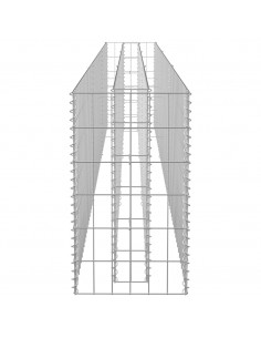 Gabbione Letto Rialzato in Acciaio Zincato 270x30x60 cm