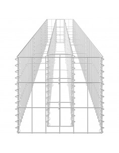 Gabbione Letto Rialzato in Acciaio Zincato 360x30x30 cm