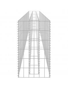 Gabbione Letto Rialzato in Acciaio Zincato 360x30x60 cm