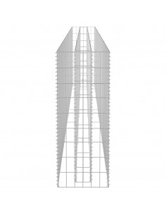 Gabbione Letto Rialzato in Acciaio Zincato 360x30x90 cm