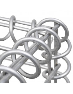 Gabbione Fioriera ad "H" in Filo di Acciaio 260x40x200 cm