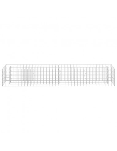 Gabbione Letto Rialzato in Acciaio Zincato 180x30x30 cm