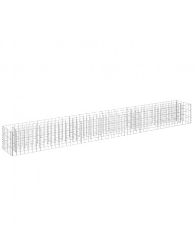 Gabbione Letto Rialzato in Acciaio Zincato 270x30x30 cm