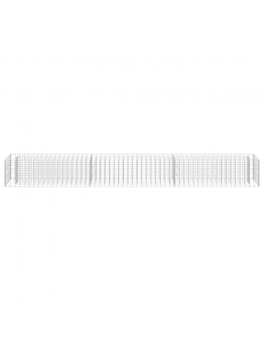 Gabbione Letto Rialzato in Acciaio Zincato 270x30x30 cm