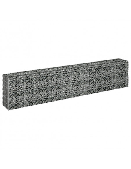 Gabbione Letto Rialzato in Acciaio Zincato 270x30x60 cm