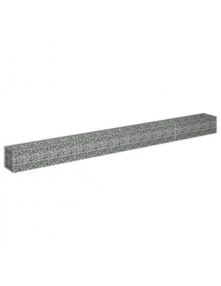 Gabbione Letto Rialzato in Acciaio Zincato 360x30x30 cm