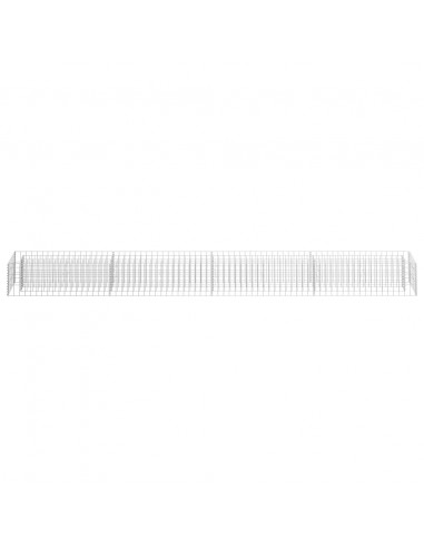 Gabbione Letto Rialzato in Acciaio Zincato 360x30x30 cm