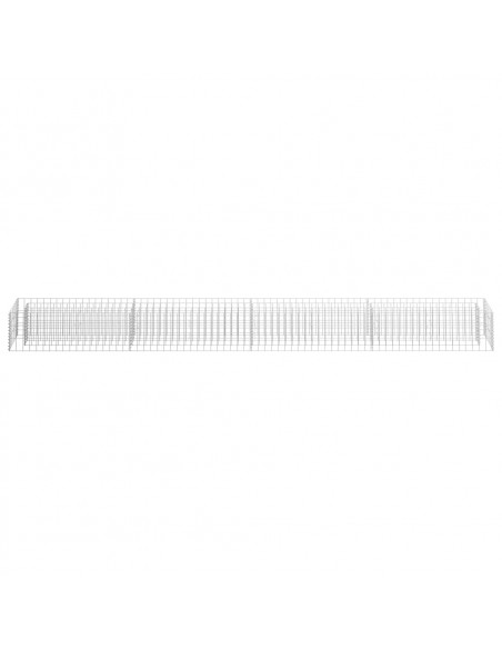 Gabbione Letto Rialzato in Acciaio Zincato 360x30x30 cm