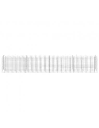 Gabbione Letto Rialzato in Acciaio Zincato 360x30x60 cm