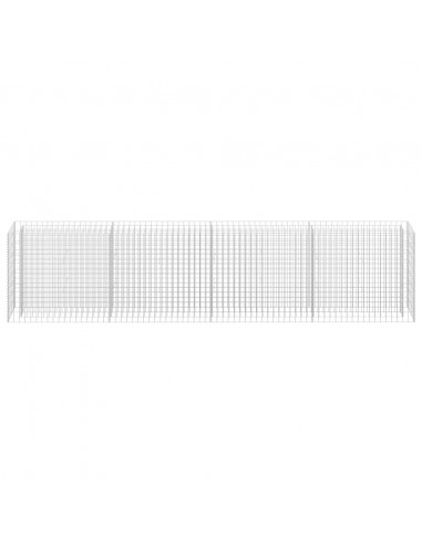 Gabbione Letto Rialzato in Acciaio Zincato 360x30x90 cm