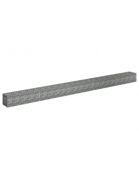 Gabbione Letto Rialzato in Acciaio Zincato 450x30x30 cm