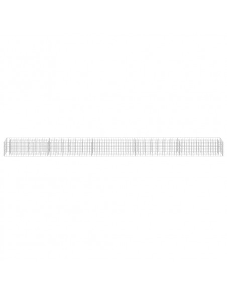 Gabbione Letto Rialzato in Acciaio Zincato 450x30x30 cm
