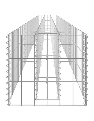 Gabbione Letto Rialzato in Acciaio Zincato 450x30x30 cm