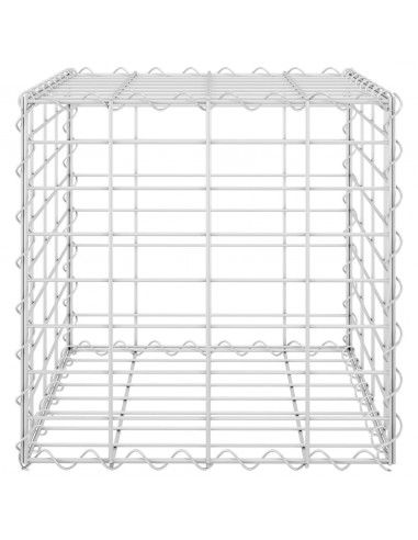 Gabbione Letto Rialzato a Cubo in Filo di Acciaio 40x40x40 cm