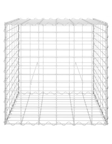 Gabbione Letto Rialzato a Cubo in Filo di Acciaio 60x60x60 cm