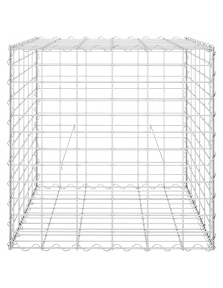 Gabbione Letto Rialzato a Cubo in Filo di Acciaio 60x60x60 cm
