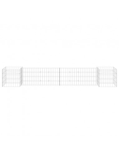 Gabbione Fioriera ad "H" in Filo di Acciaio 260x40x40 cm