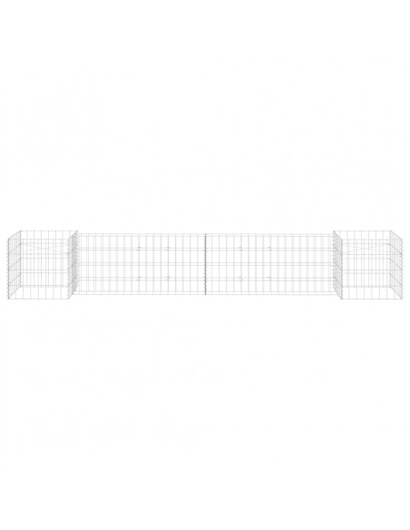 Gabbione Fioriera ad "H" in Filo di Acciaio 260x40x40 cm